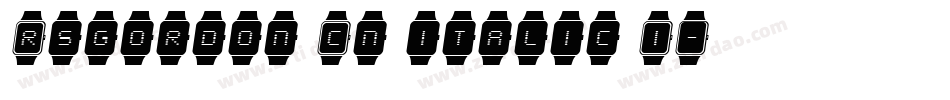 Rsgordon Cn italic I字体转换